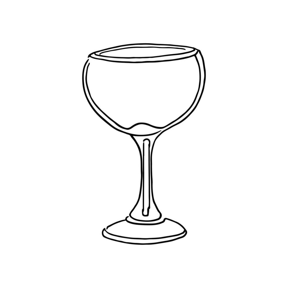 taças de vinho contínuo linha desenho. mão desenhado simples vetor ilustração. isolado em off white fundo. Projeto elemento perfeito para poster, cartão, convite, camiseta imprimir, parede decoração.