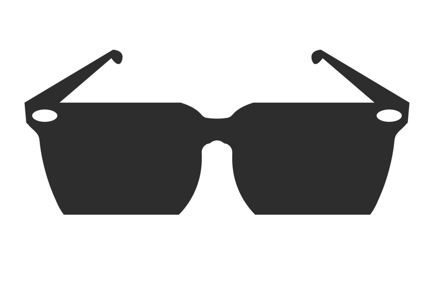 ícone preto de óculos de sol na ilustração de background.vector branco vetor