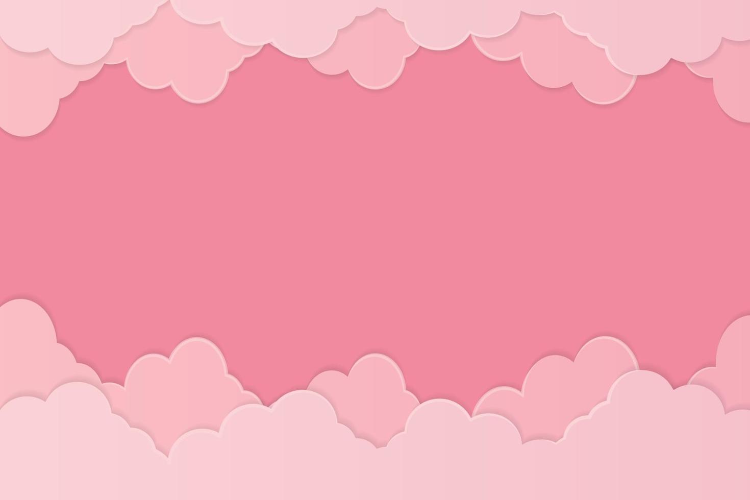 cartão de dia dos namorados com uma ilustração de background.paper art.vector rosa vetor
