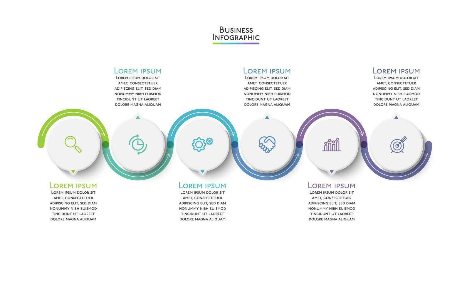 apresentação modelo de infográfico de negócios vetor