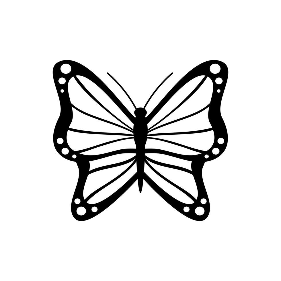 borboleta vetor ícone. inseto ilustração placa. traça símbolo.