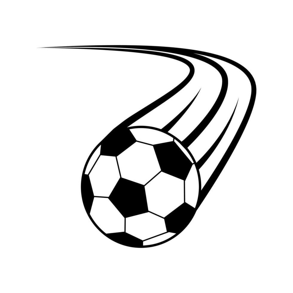 futebol bola ícone vetor. futebol pontapé ilustração placa. objetivo símbolo ou logotipo. vetor