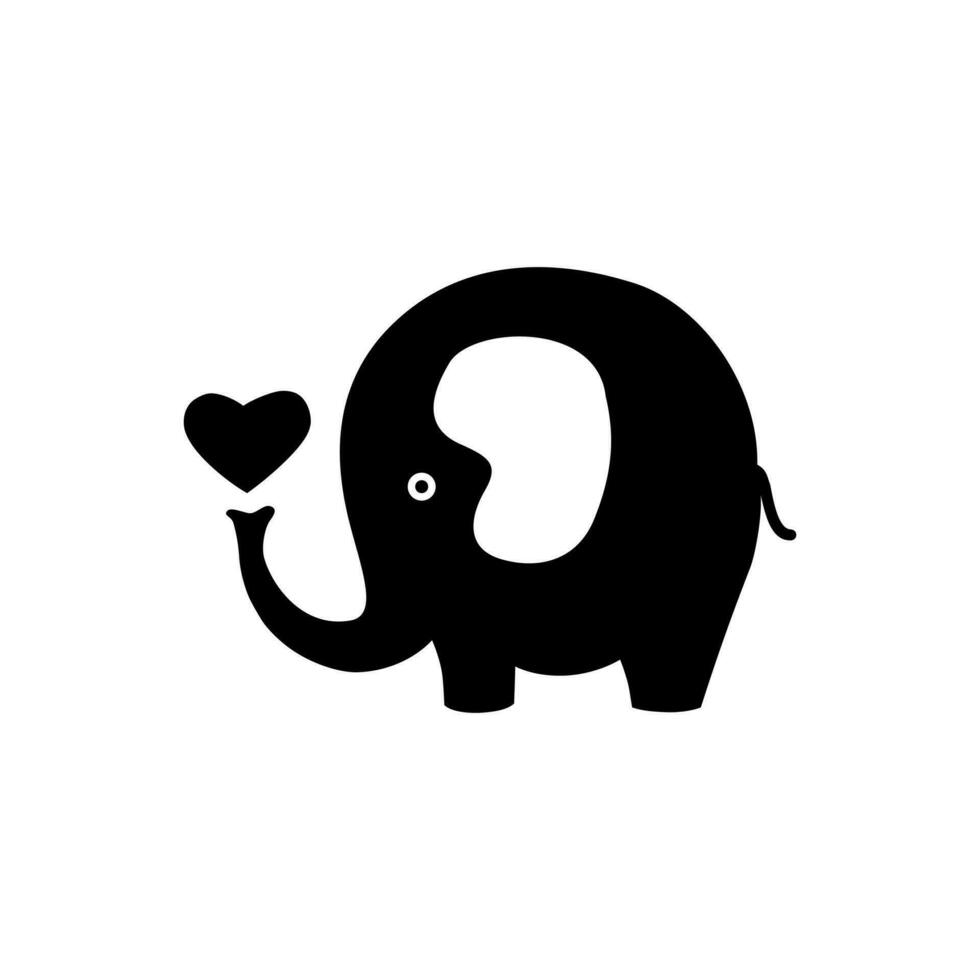 bebê elefante ícone vetor. circo ilustração placa. amor símbolo. vetor