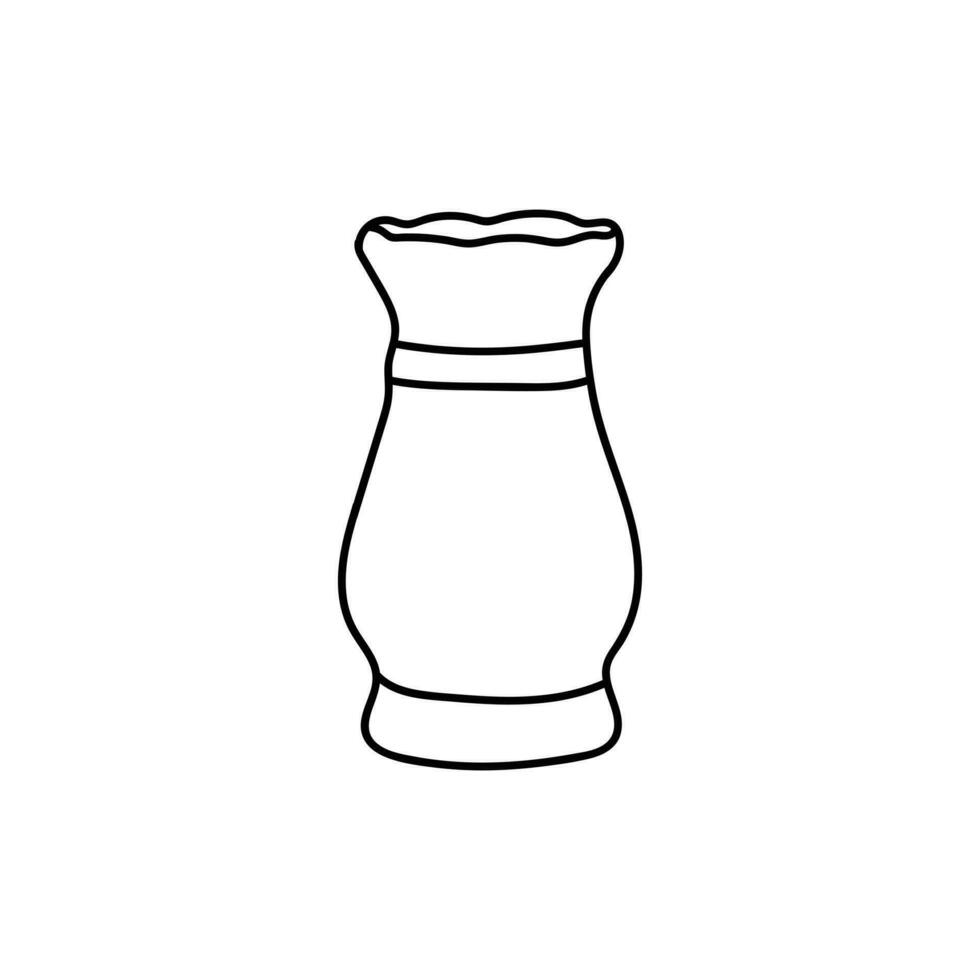 vaso Panela linha simples logotipo vetor