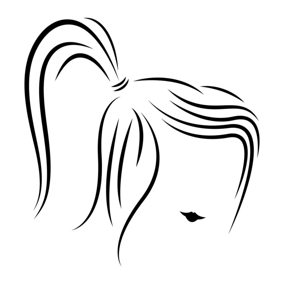 cabelo logotipo vetor ilustração