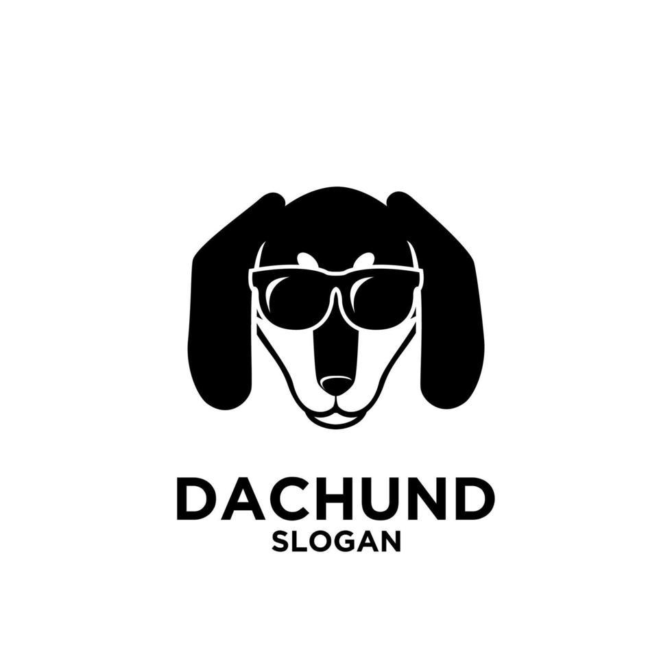 logotipo de cachorro dachshund vetor