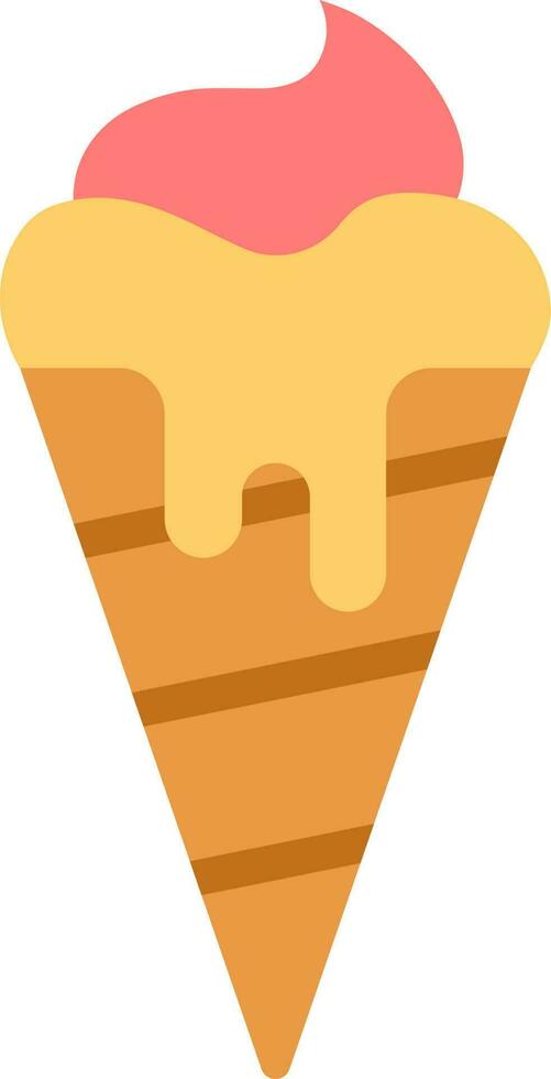 sorvete cone ícone vetor imagem. adequado para Móvel aplicativos, rede apps e impressão meios de comunicação.