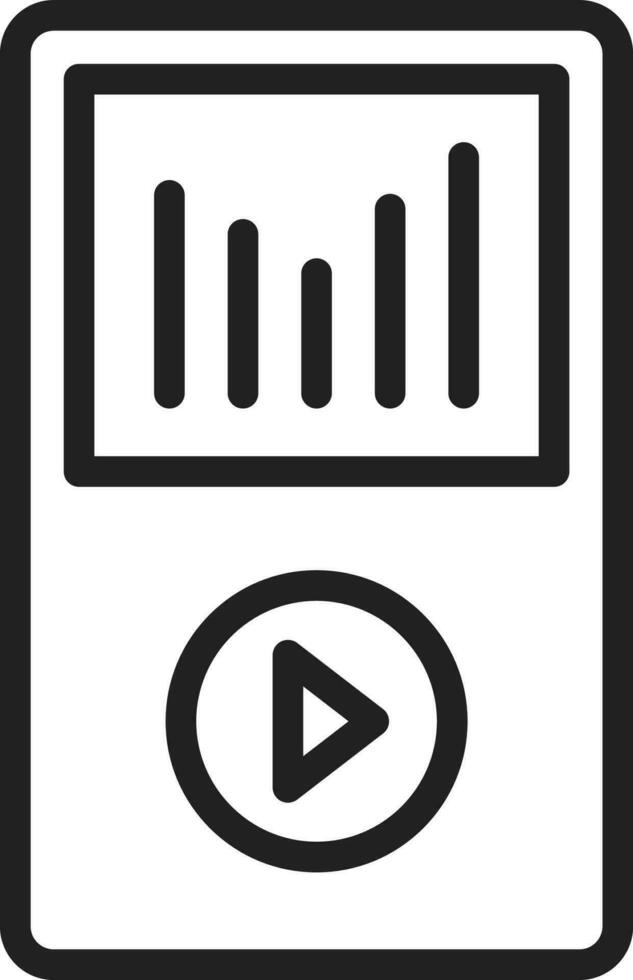mp3 jogador ícone vetor imagem. adequado para Móvel aplicativos, rede apps e impressão meios de comunicação.