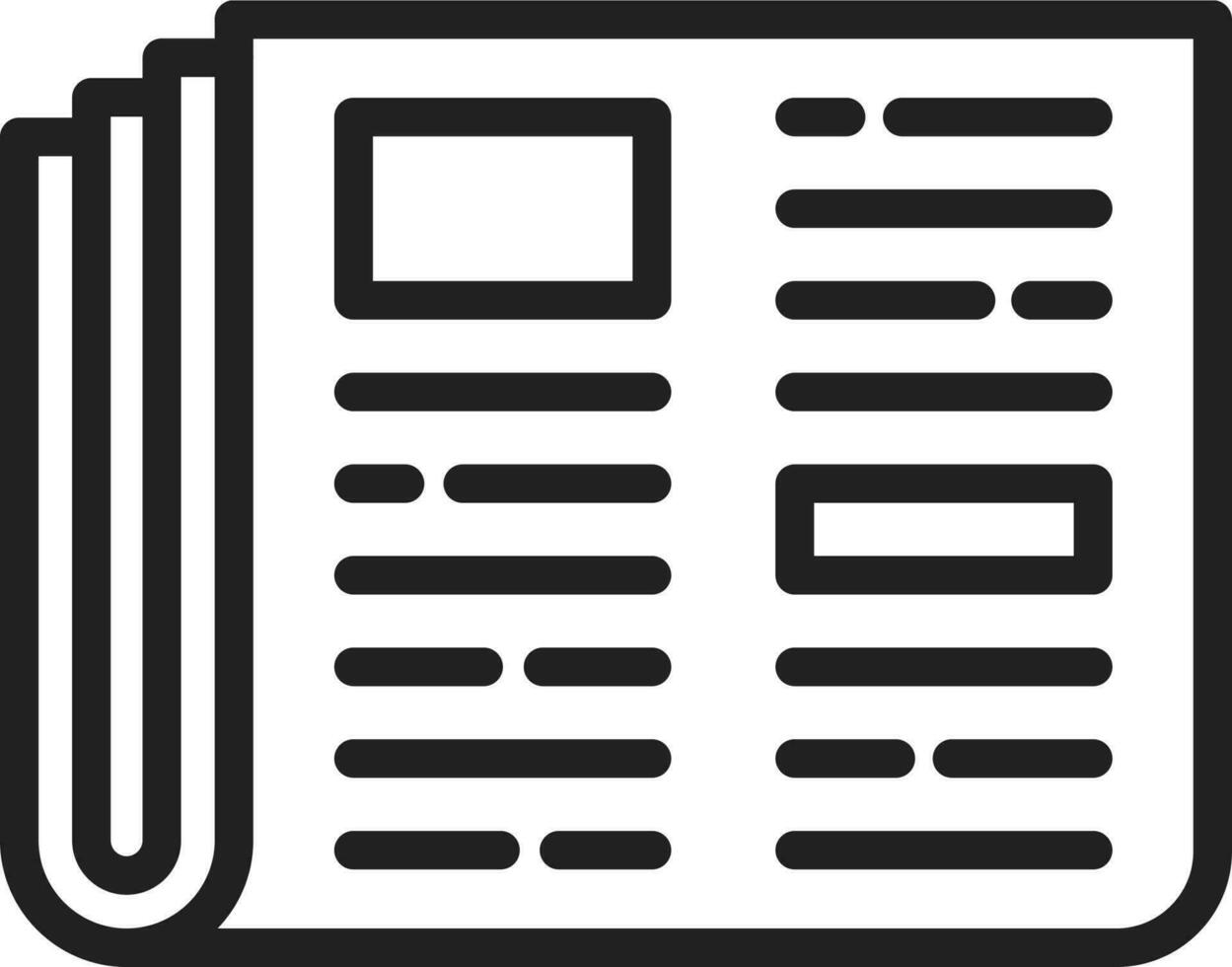 jornal ícone vetor imagem. adequado para Móvel aplicativos, rede apps e impressão meios de comunicação.