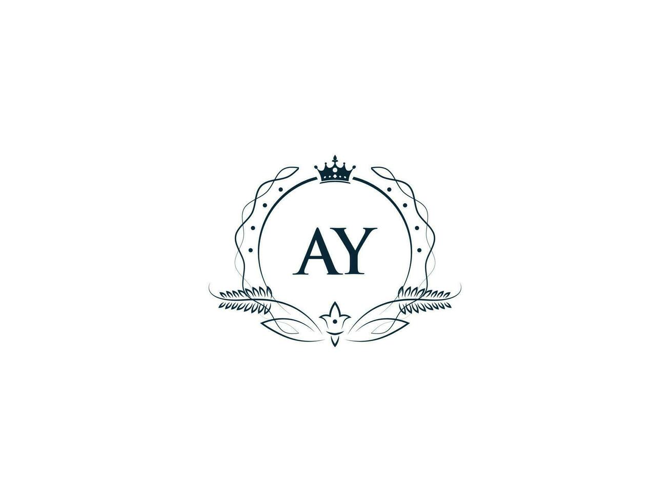 tipográfico sim feminino coroa logotipo, único sim sim círculo carta logotipo Projeto vetor