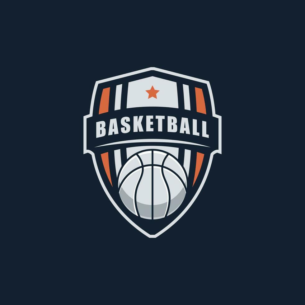 basquetebol clube logotipo projeto, basquetebol clube logotipo modelo. vetor