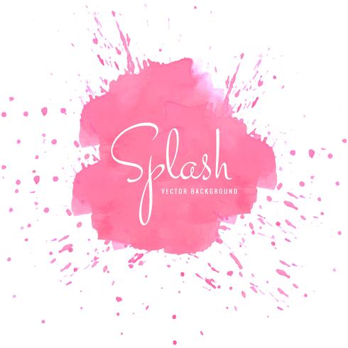 Design elegante splash aquarela rosa vetor