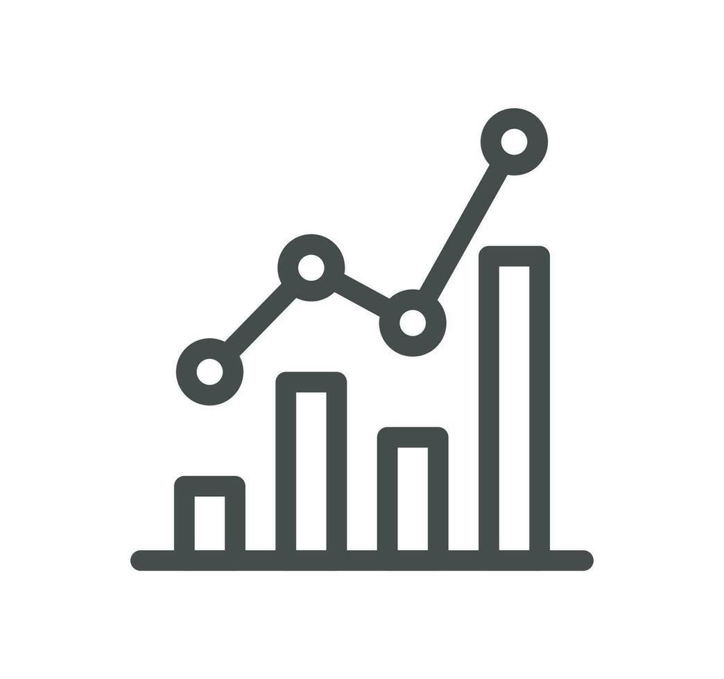 sucesso e crescimento relacionado ícone esboço e linear vetor. vetor