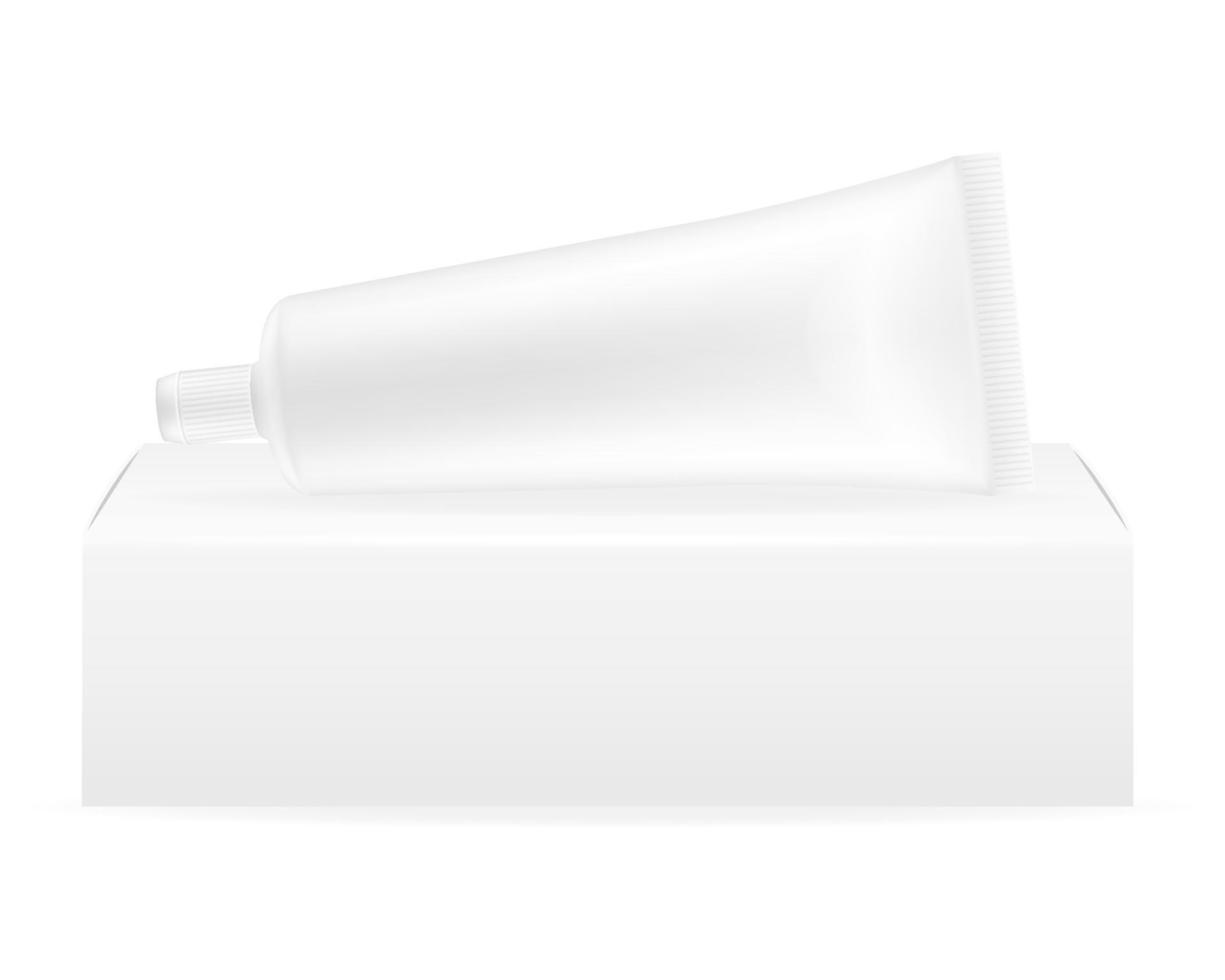 ilustração em vetor tubo de pasta de dente isolado no fundo branco