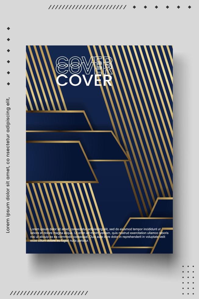 modelo de design de capa com linhas abstratas modernas vetor