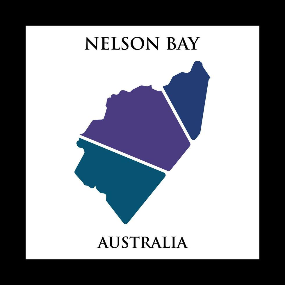 Nelson baía cidade mapa simples geométrico logotipo vetor