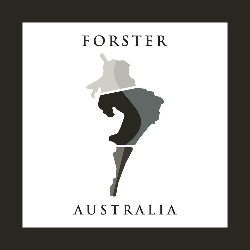 mapa do forster cidade moderno criativo logotipo vetor