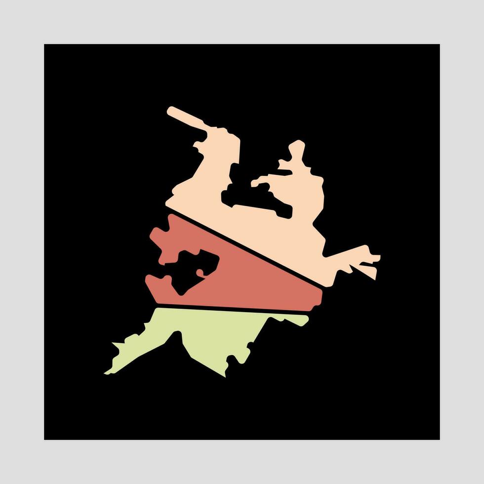 mapa do korosten cidade geométrico criativo logotipo vetor
