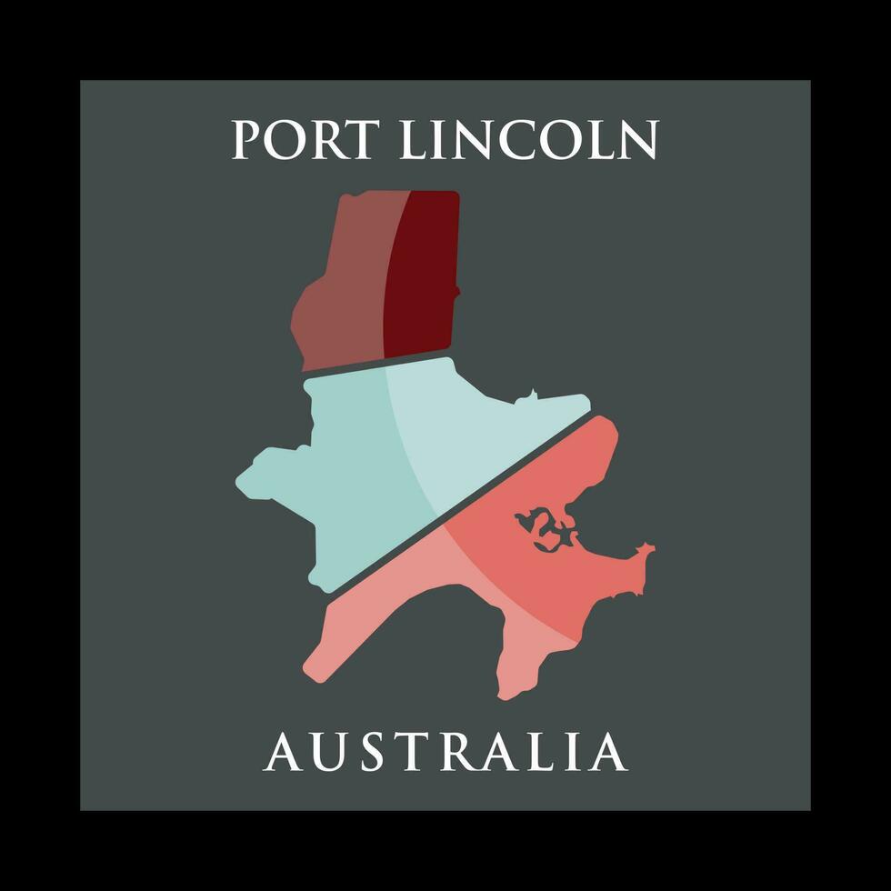 porta Lincoln cidade mapa ilustração criativo logotipo vetor