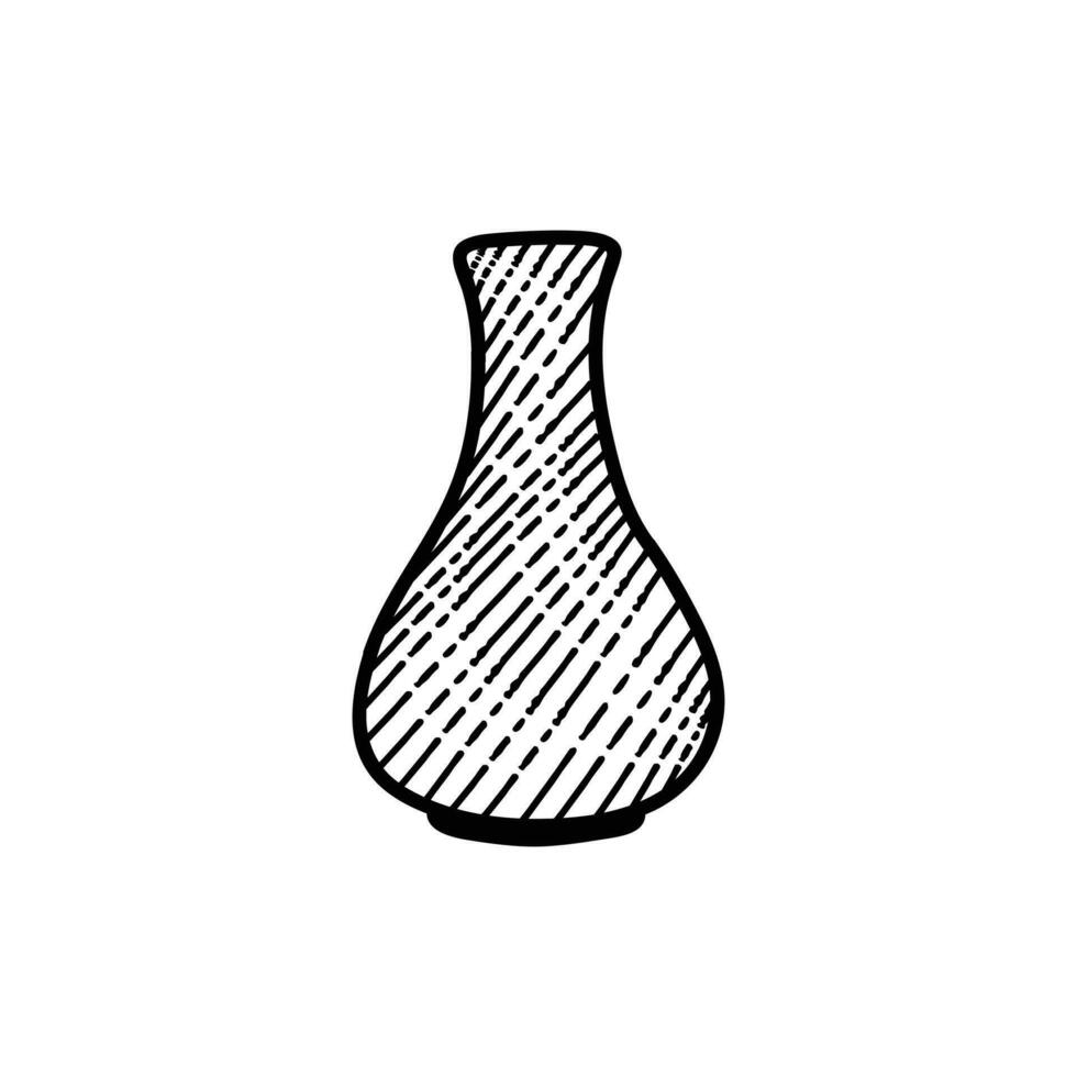 vaso cerâmico linha arte ilustração criativo Projeto vetor