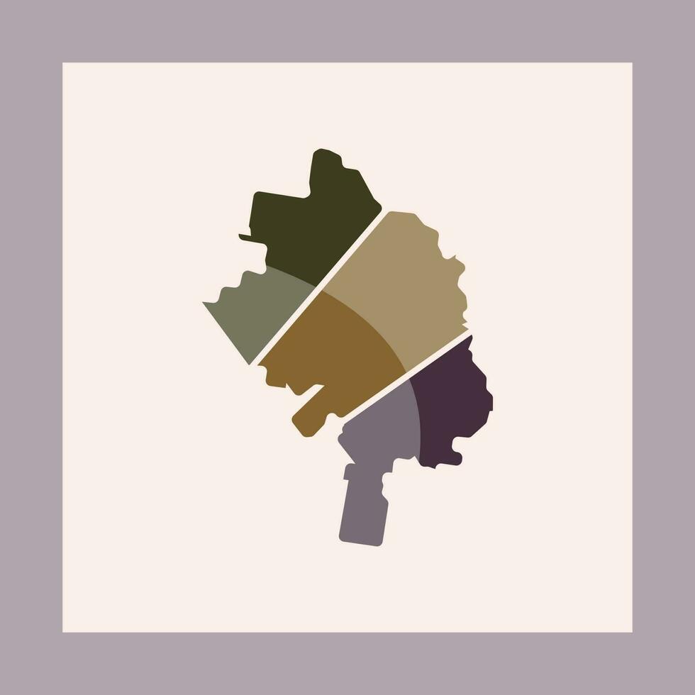 Toowoomba cidade mapa ilustração criativo logotipo vetor