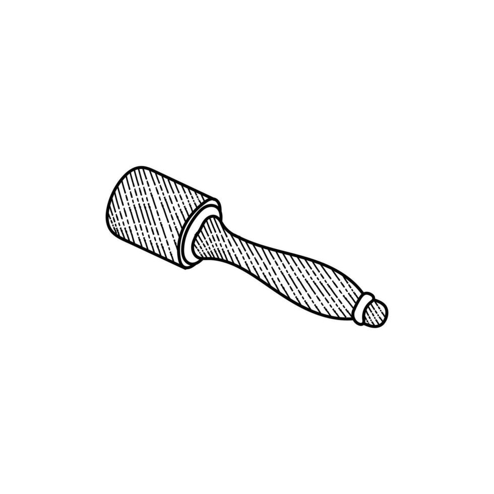 nylon martelo ferramenta linha arte ilustração criativo logotipo vetor