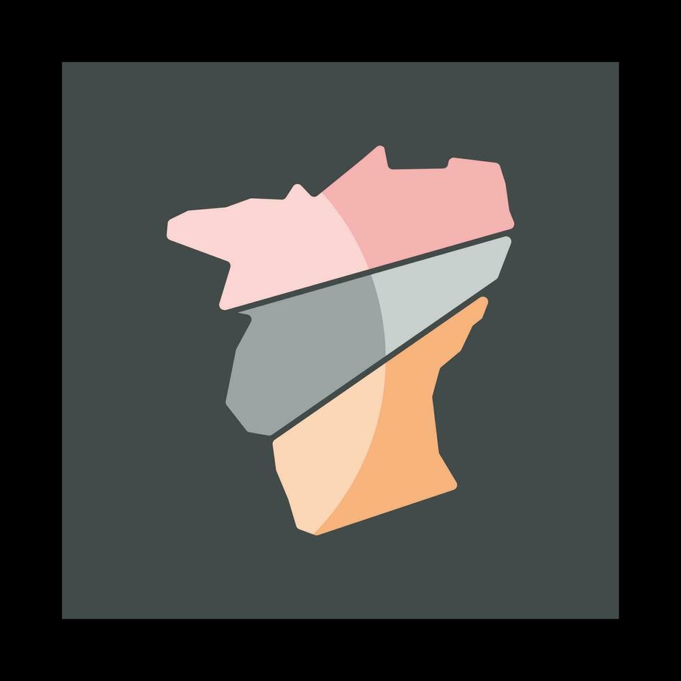 chervonohrad cidade mapa geométrico simples criativo logotipo vetor