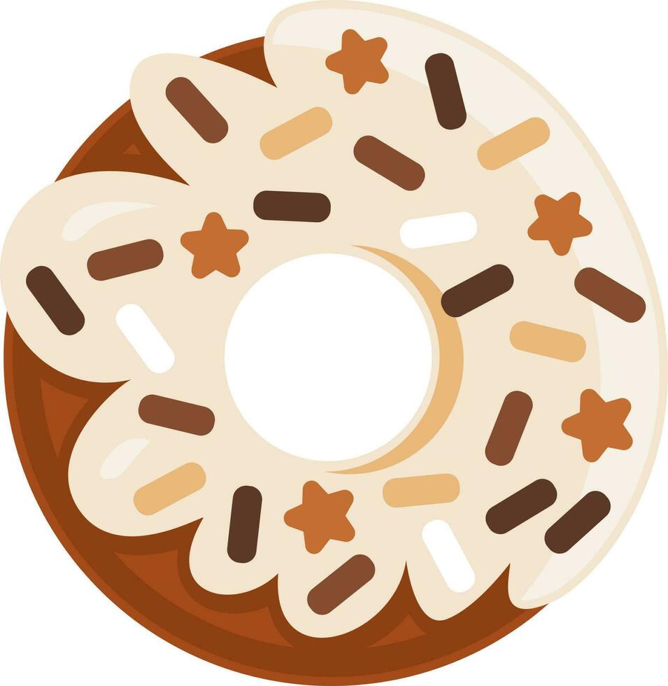 doce rosquinha plano Comida ilustração vetor