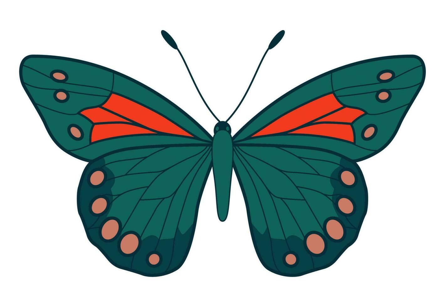 borboleta simples ícone. vetor ilustração