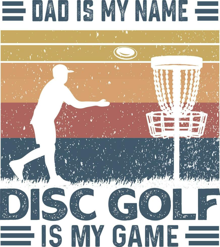 disco golfe camiseta Projeto com Papai vetor