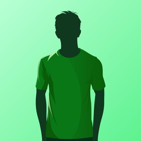 Vetor de modelo de camiseta verde