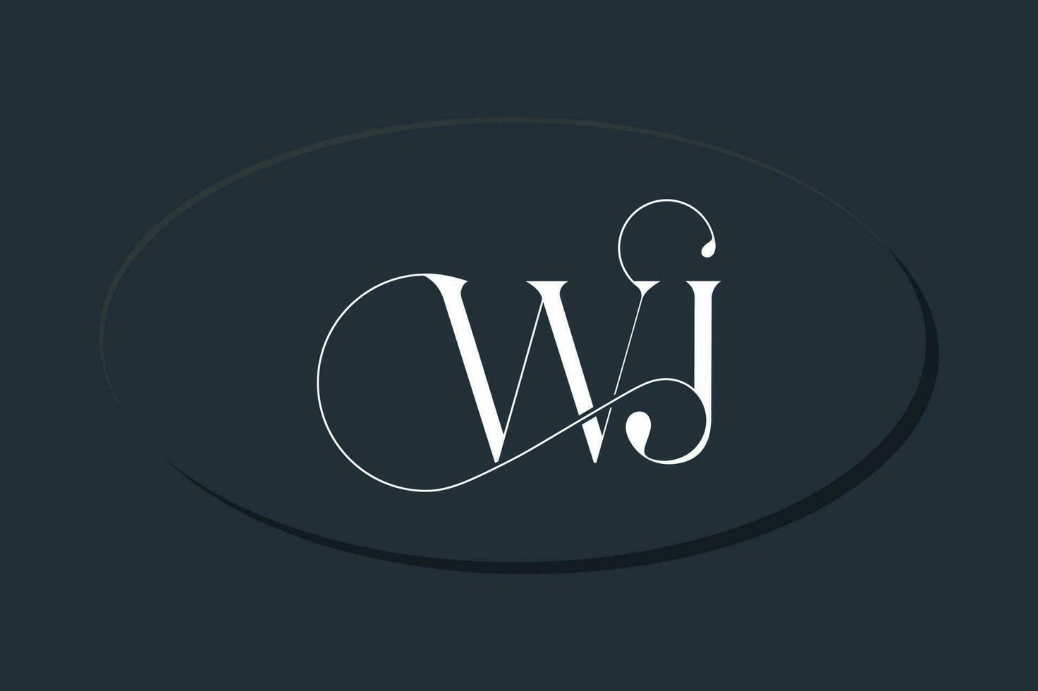 W e j carta marca moderno elegante logotipo Projeto modelo vetor