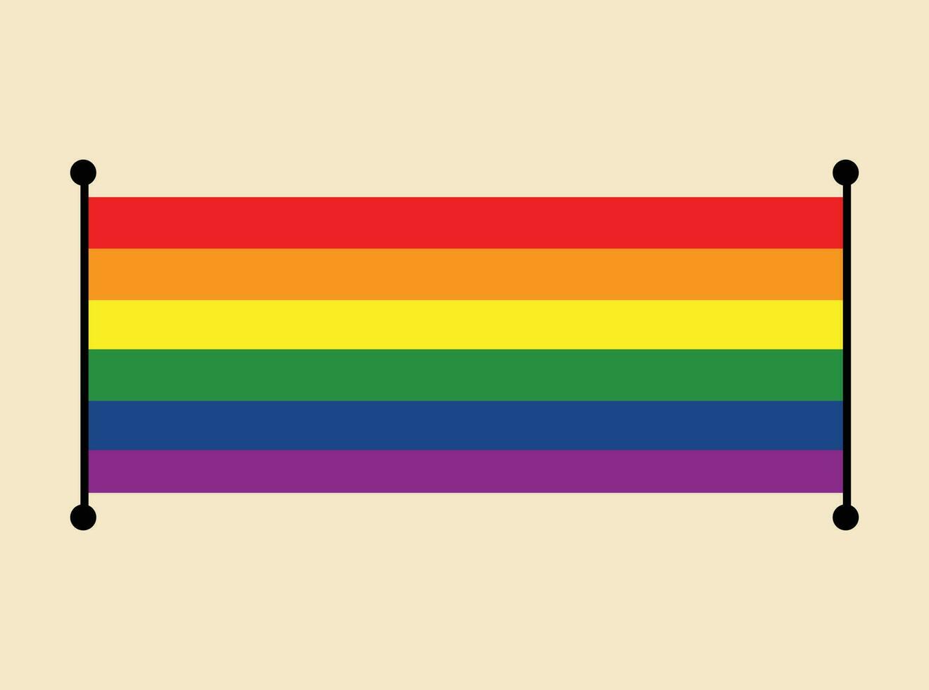 grandes arco Iris orgulho bandeira, feliz orgulho elemento, lgbtq bandeira vetor