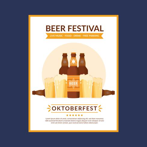 Modelo de Folheto - oktoberfest vetor