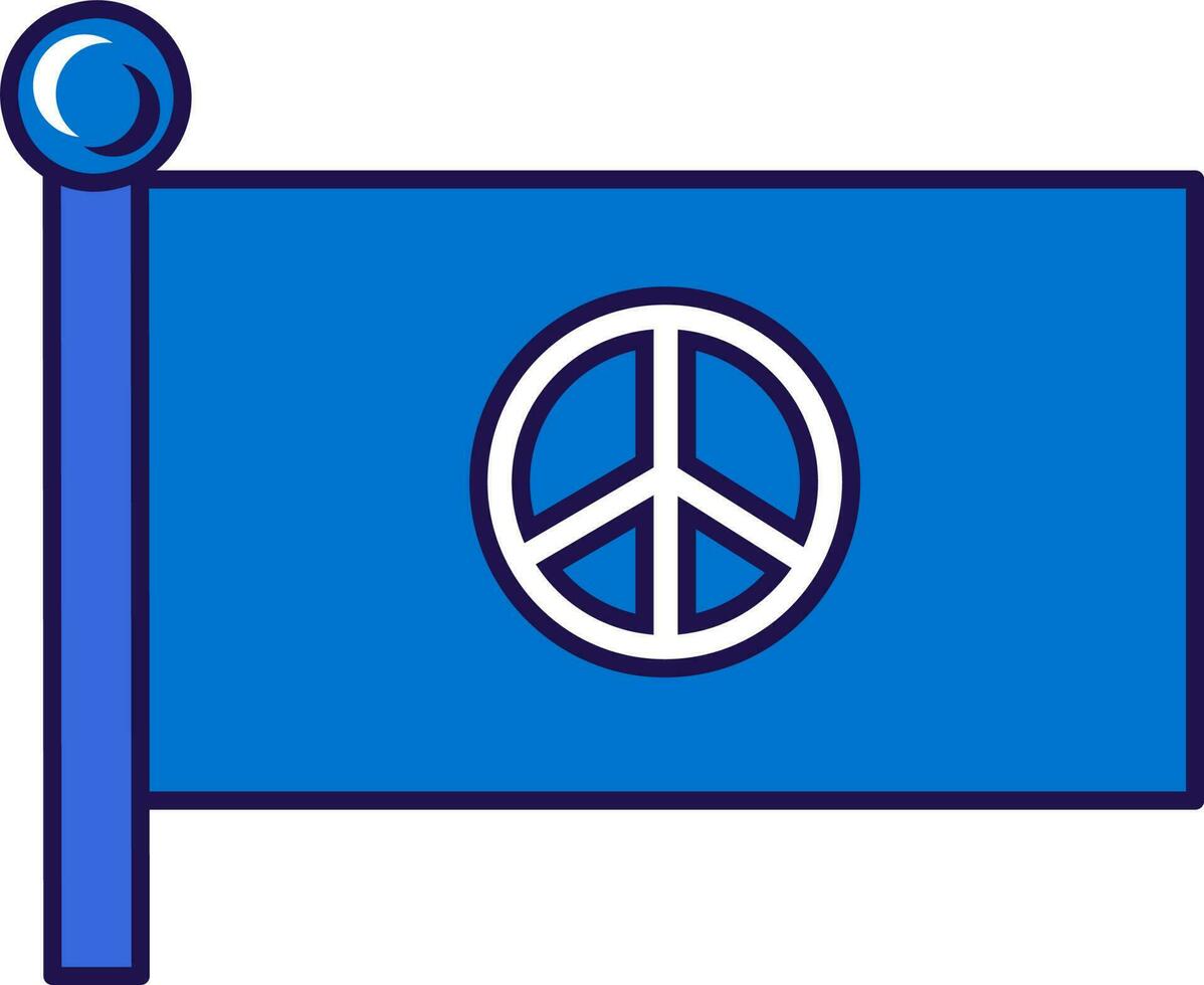 mastro de bandeira pacifismo Paz símbolo bandeira vetor