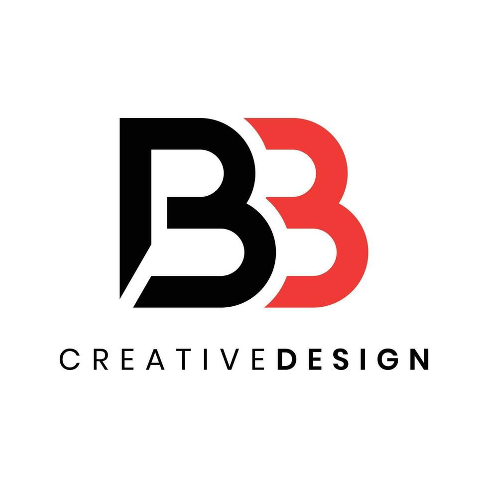 moderno carta bb logotipo Projeto vetor ilustração