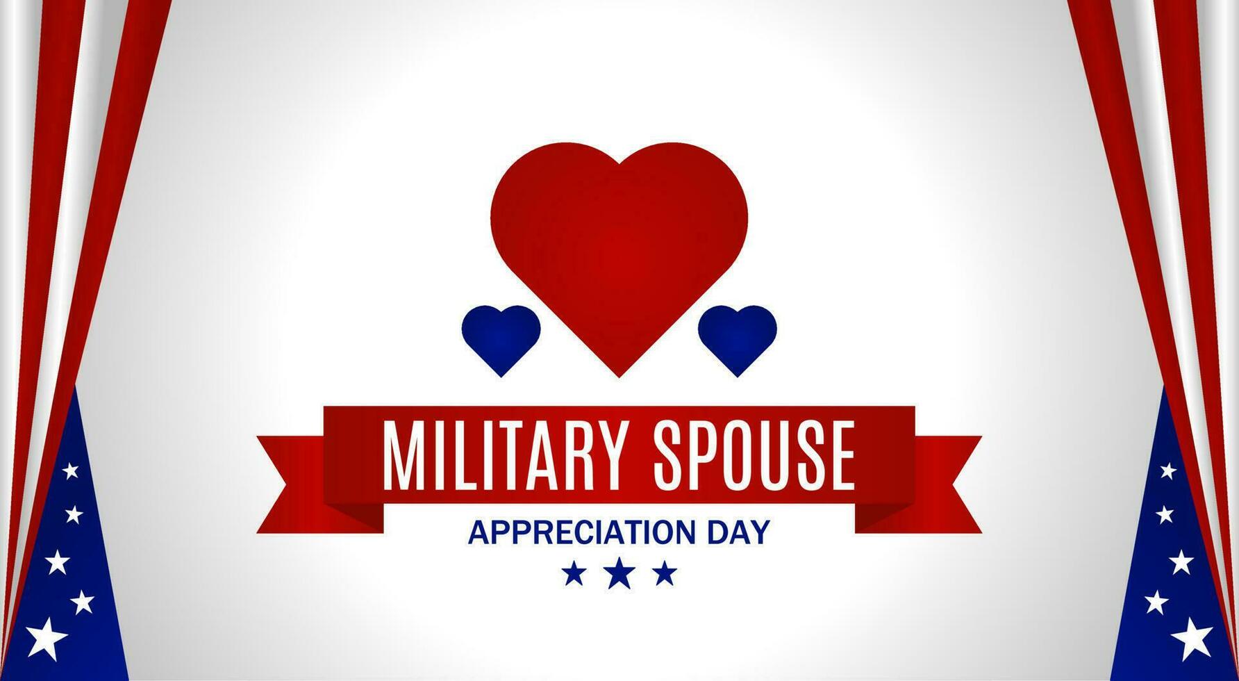 militares cônjuge apreciação dia. vetor ilustração. adequado para poster, bandeiras, fundo e cumprimento cartão.