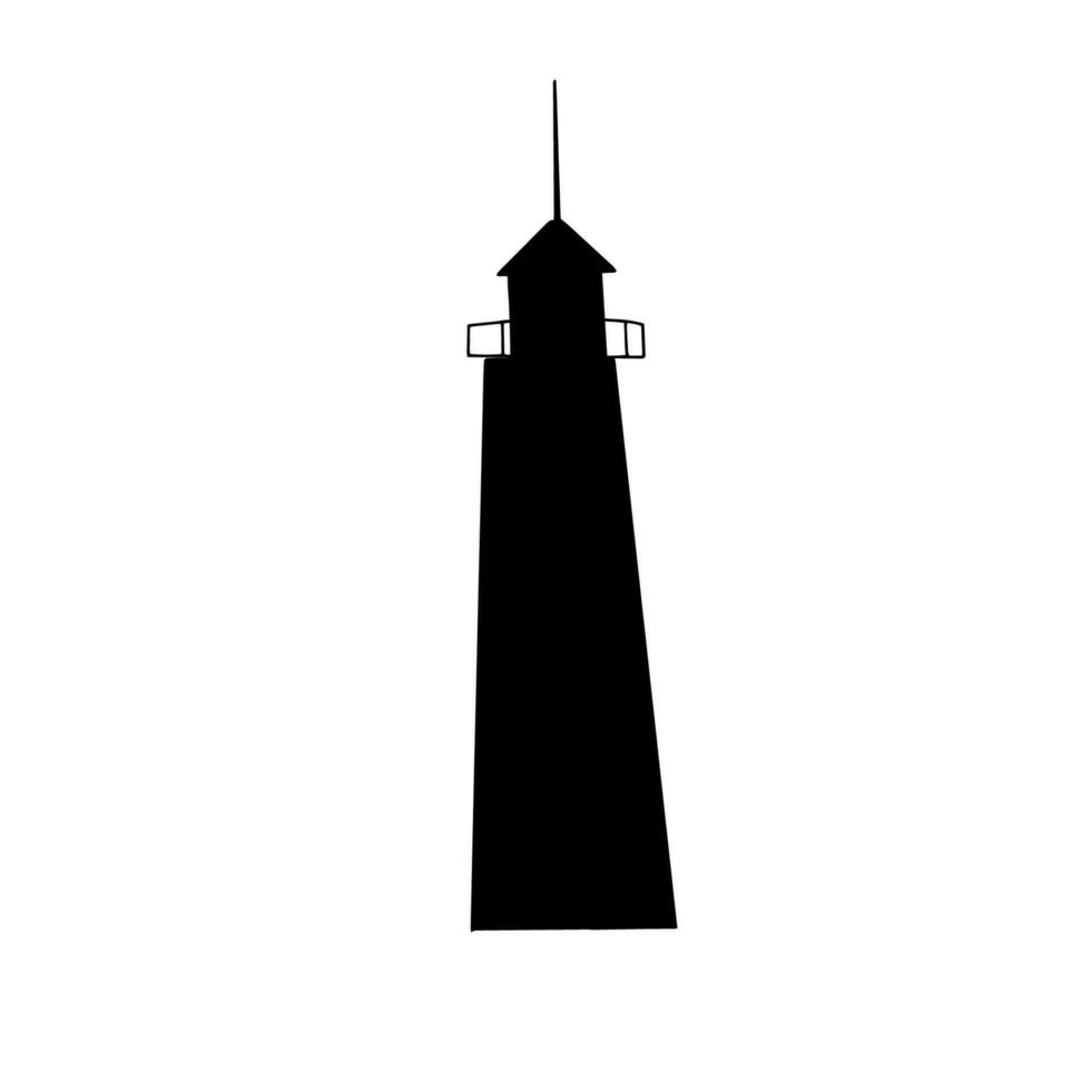 farol. litoral arquitetura prédio. balizas com janela. vetor ilustração