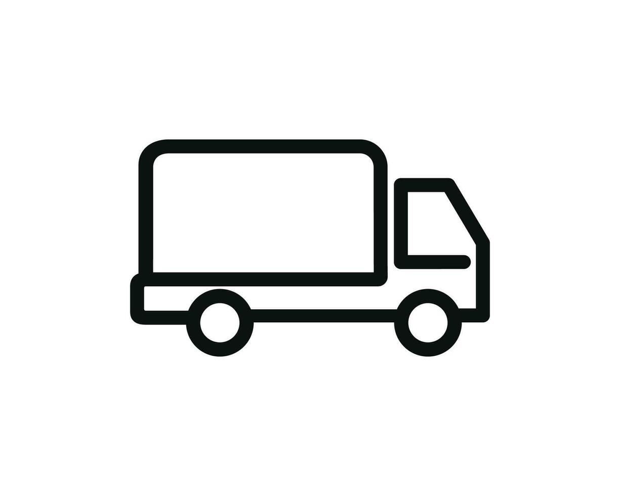 ícone de entrega de carro isolado no fundo branco vetor