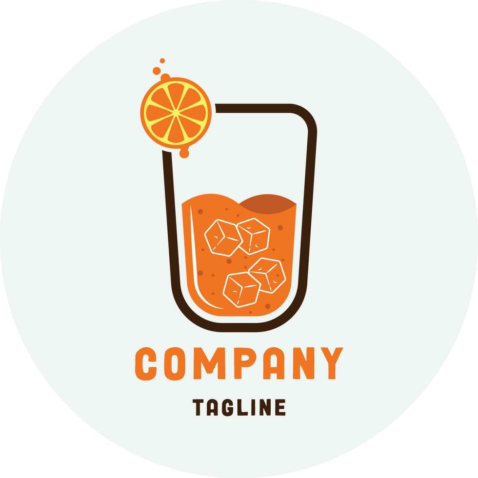 logotipo de suco de laranja vetor
