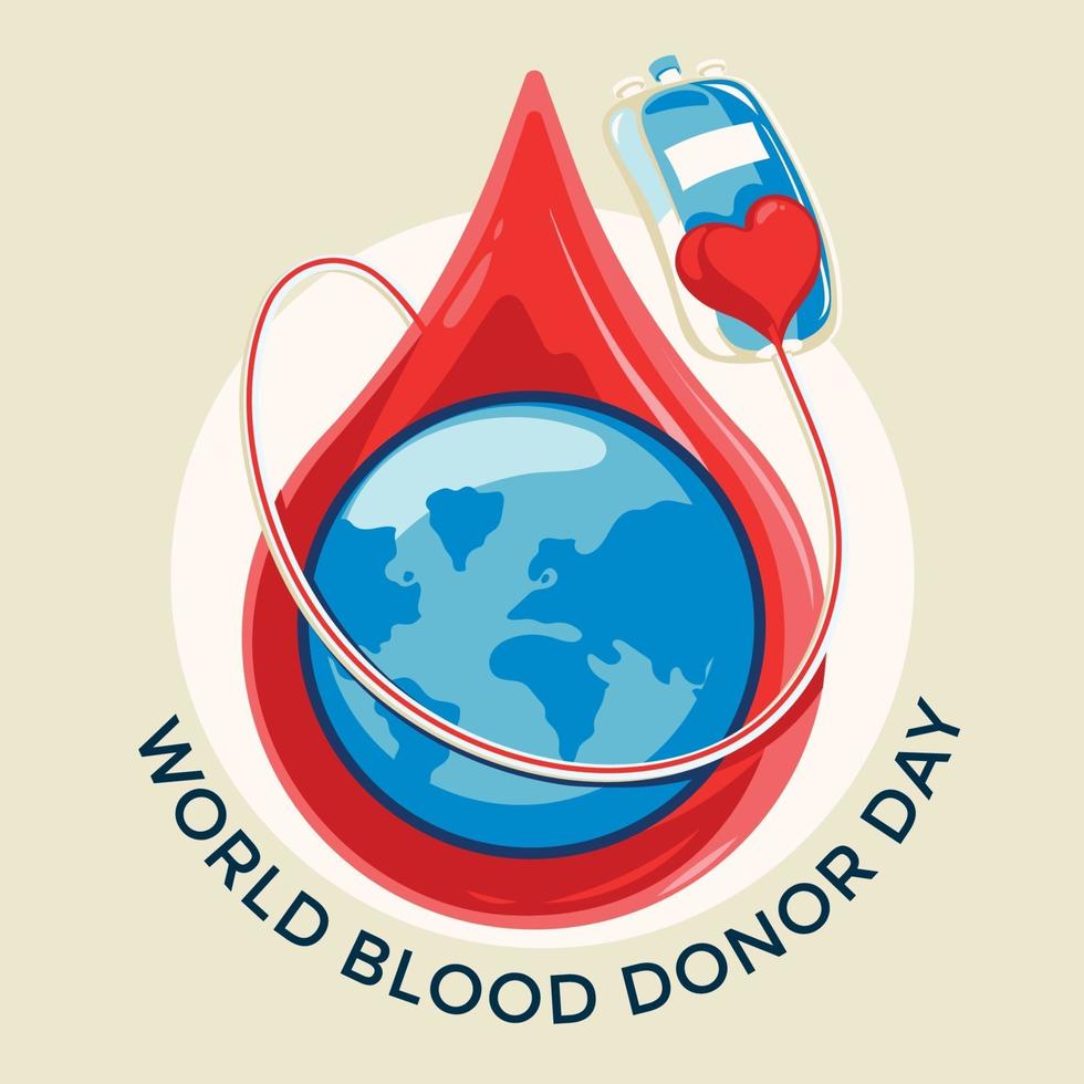 conceito do dia mundial do doador de sangue vetor