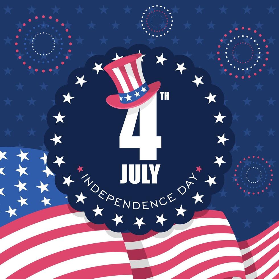 4 de julho, fundo do dia da independência vetor
