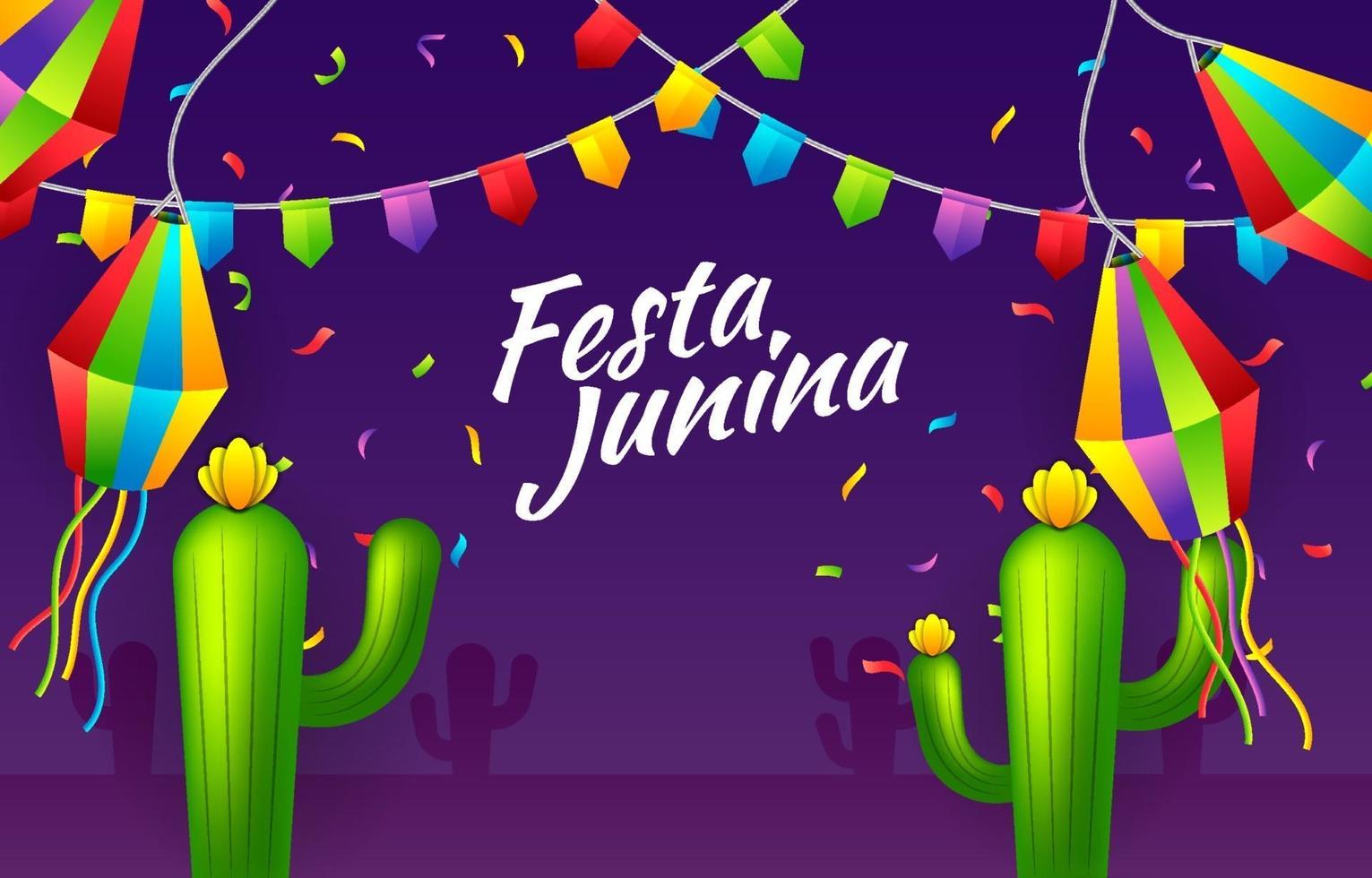 fundo de festa junina vetor