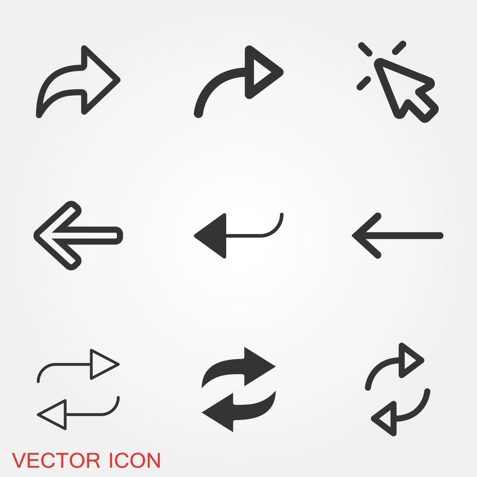 vetor de ícone de setas