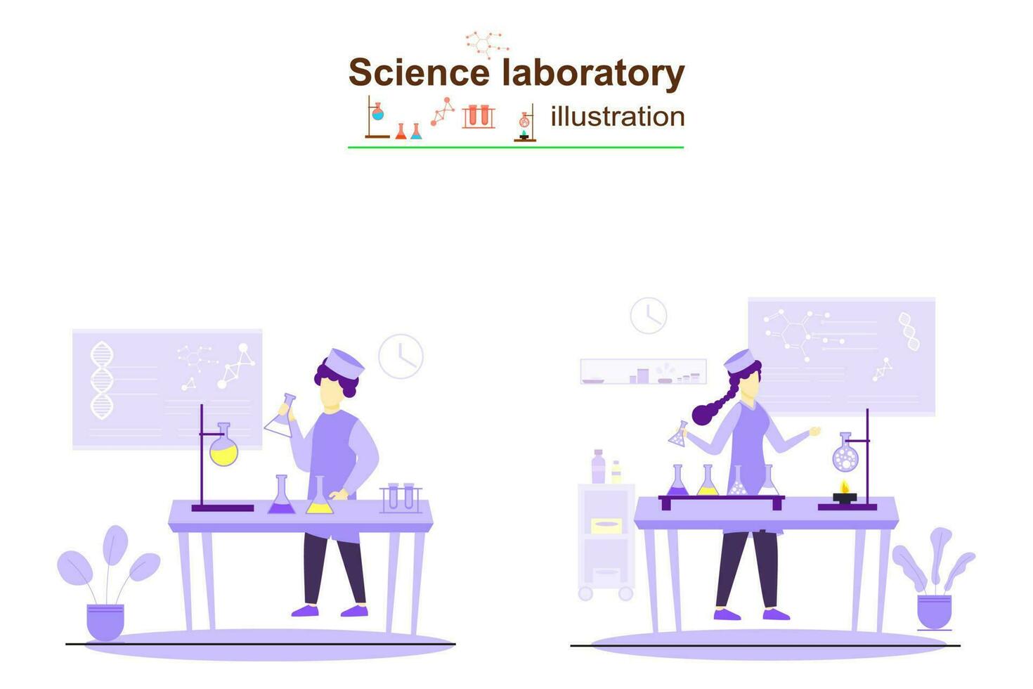 Ciência laboratório ilustração Projeto vetor