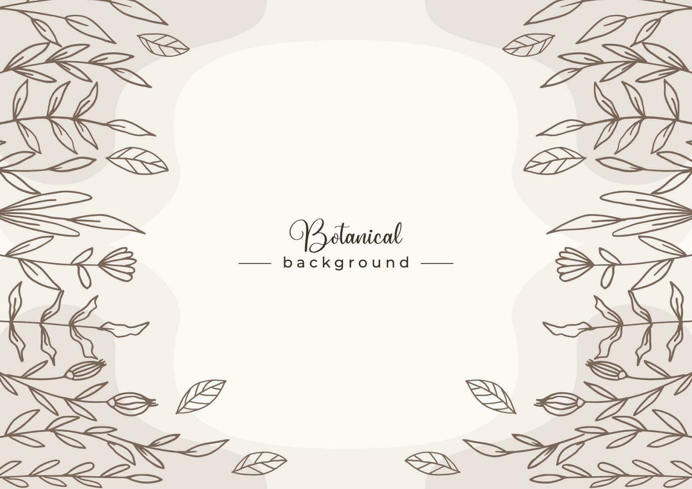 rústico floral fundo com mão desenhado folhas e flor fronteira em pastel plano cor para Casamento convite ou noivado ou cumprimento cartão vetor