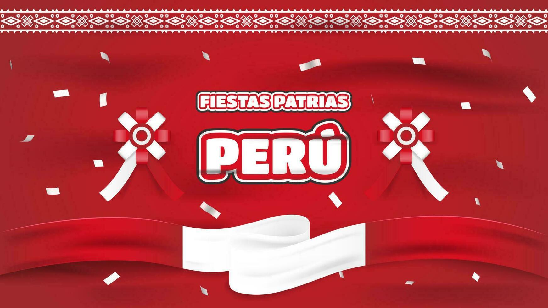 festas patrias Peru. realista peruano patriótico feriados ou Peru independência dia vetor