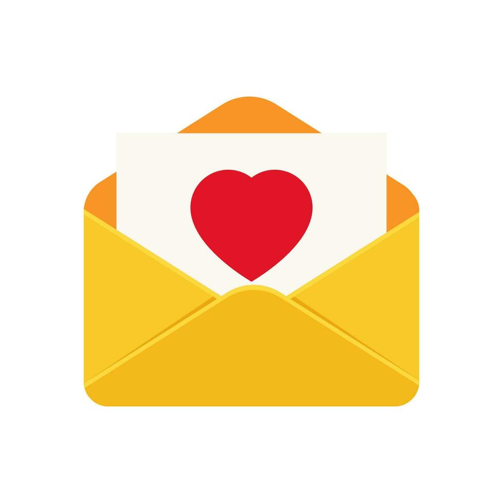 amor o email envelope vetor