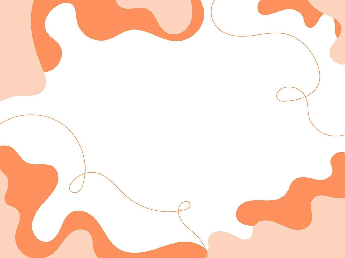 minimalista fundo laranja pastel linha abstrato vetor
