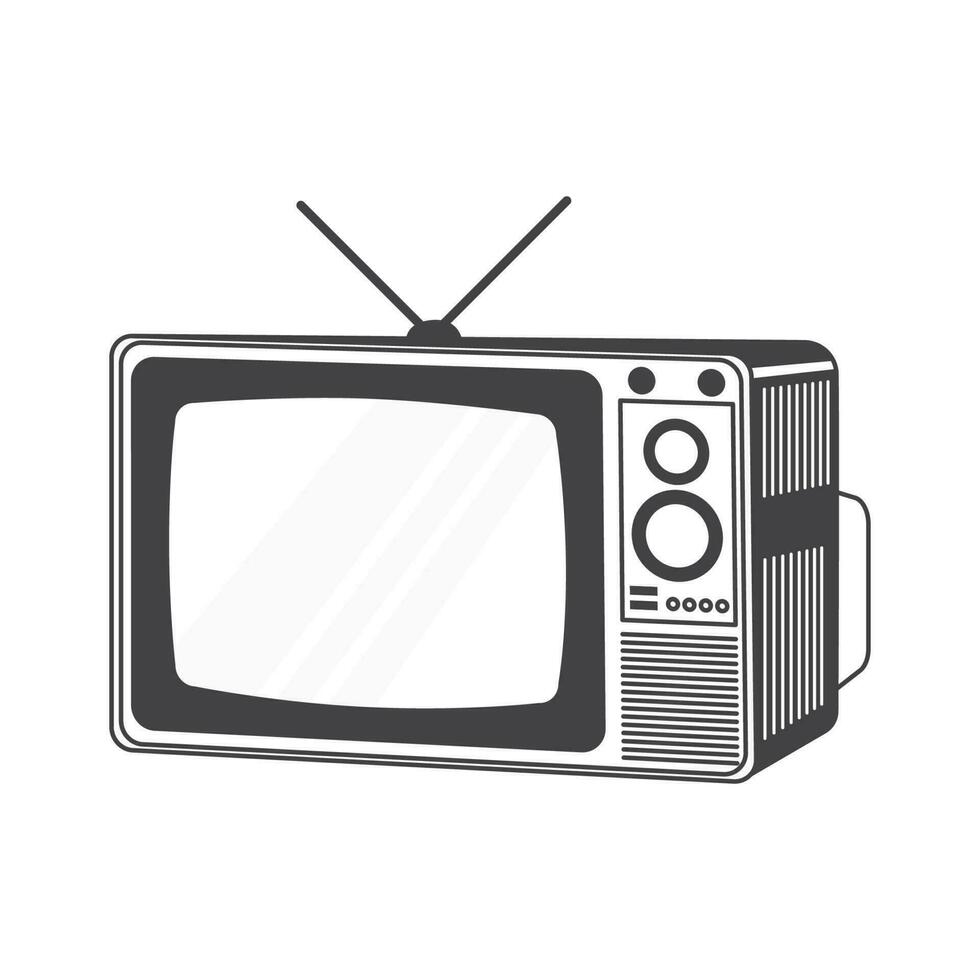 retro televisão vetor estoque ilustração vintage televisão